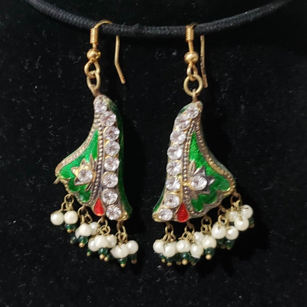 Bright indian traditional earrings